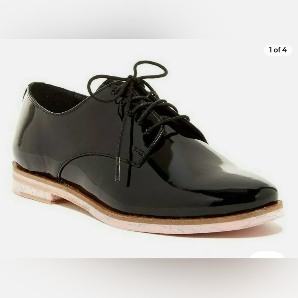 Ted Baker Loomi Women's Patent Leather Derby Oxford Shoes Flats